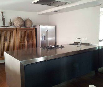 Bancada de cocina de acero